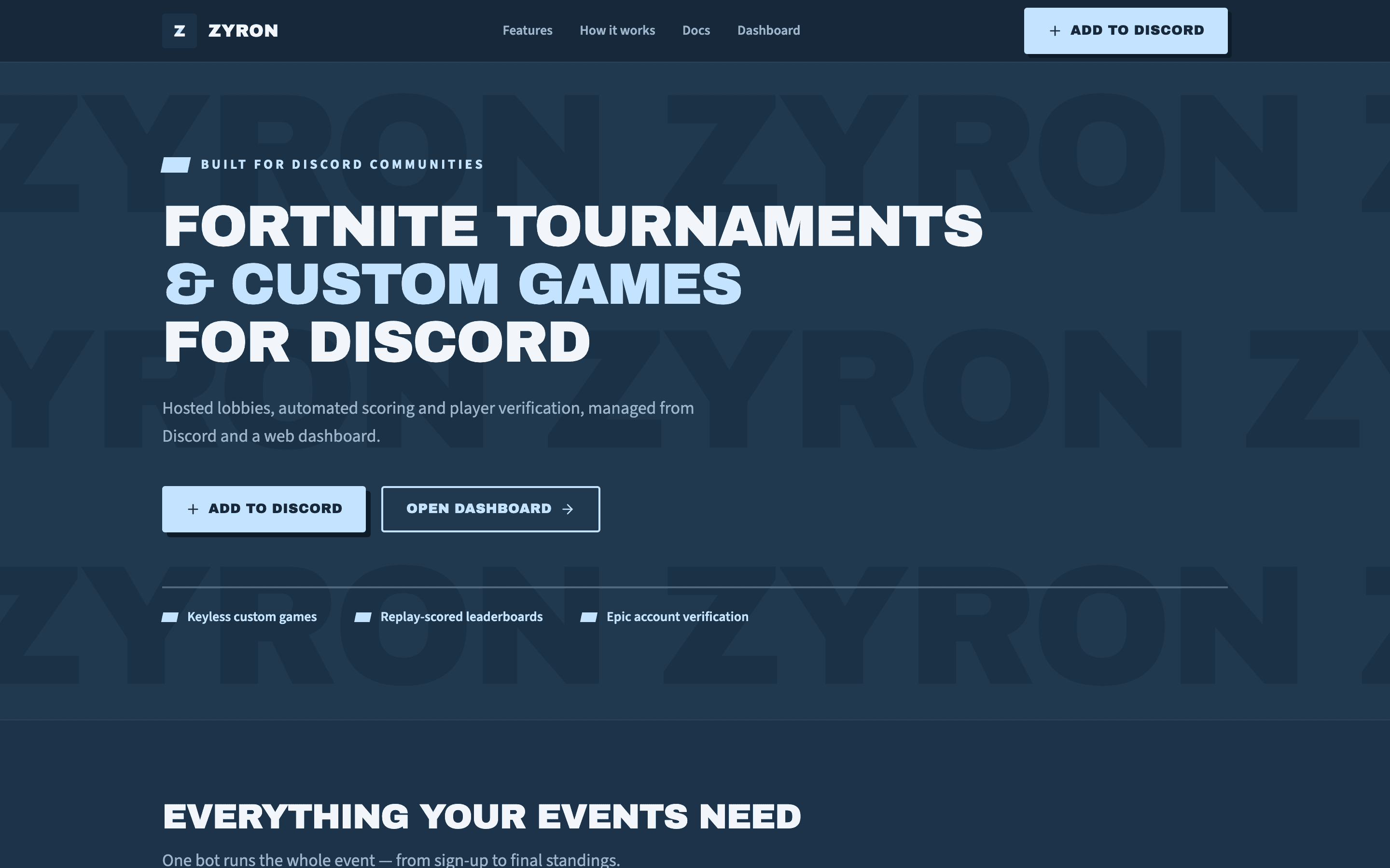 Screenshot of Zyron